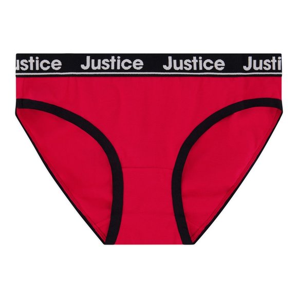 New Justice Girls Soft Cotton Bikini Underwear 6-Pack Christmas Buffalo Plaid - Picture 4 of 16